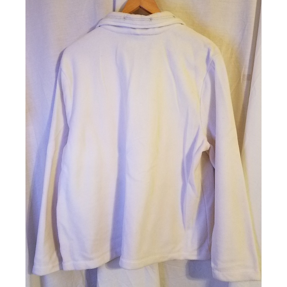 Basic Editions White Button Down Snowflake‎ Holid… - image 4